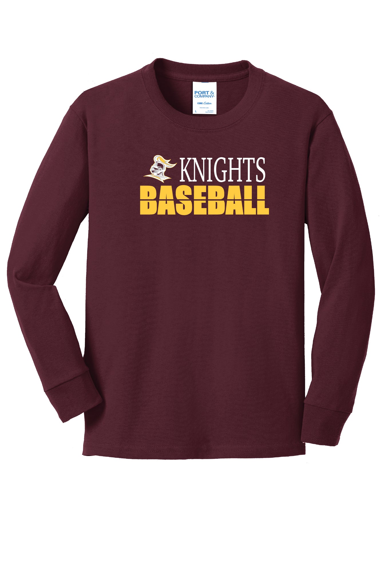 Knights Baseball Long Sleeve T-Shirt (Youth)