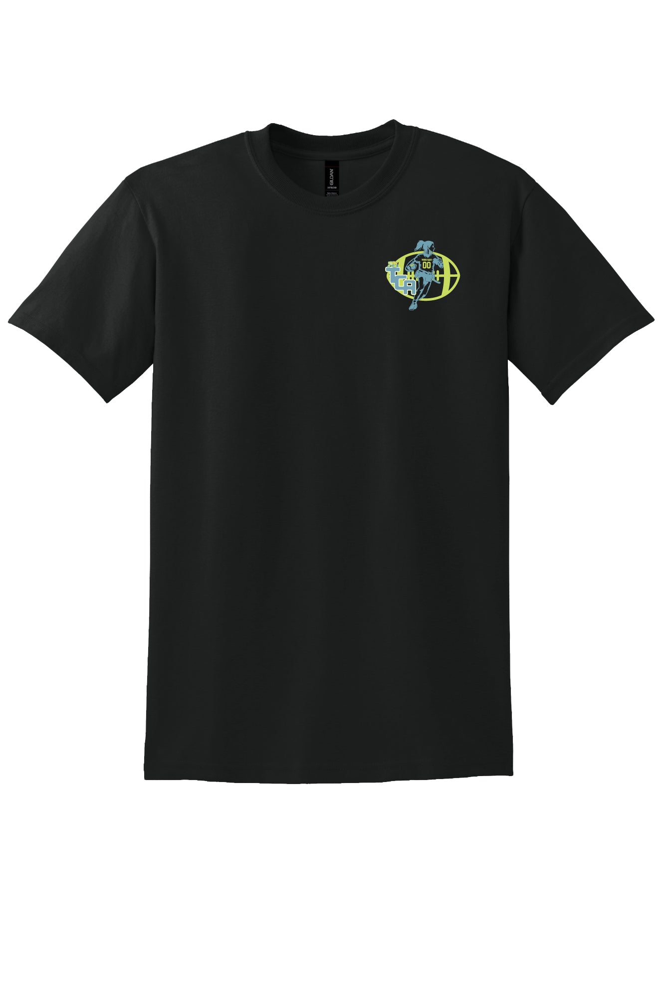 Girls Football Flag Back T-shirt (Youth)