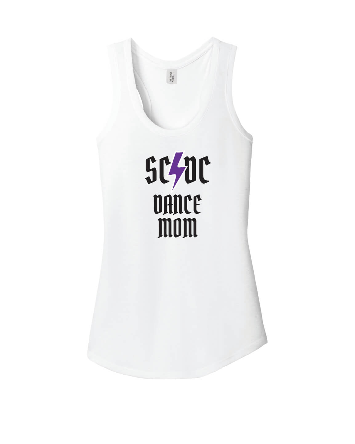 SCDC Mom Racerback Tank white