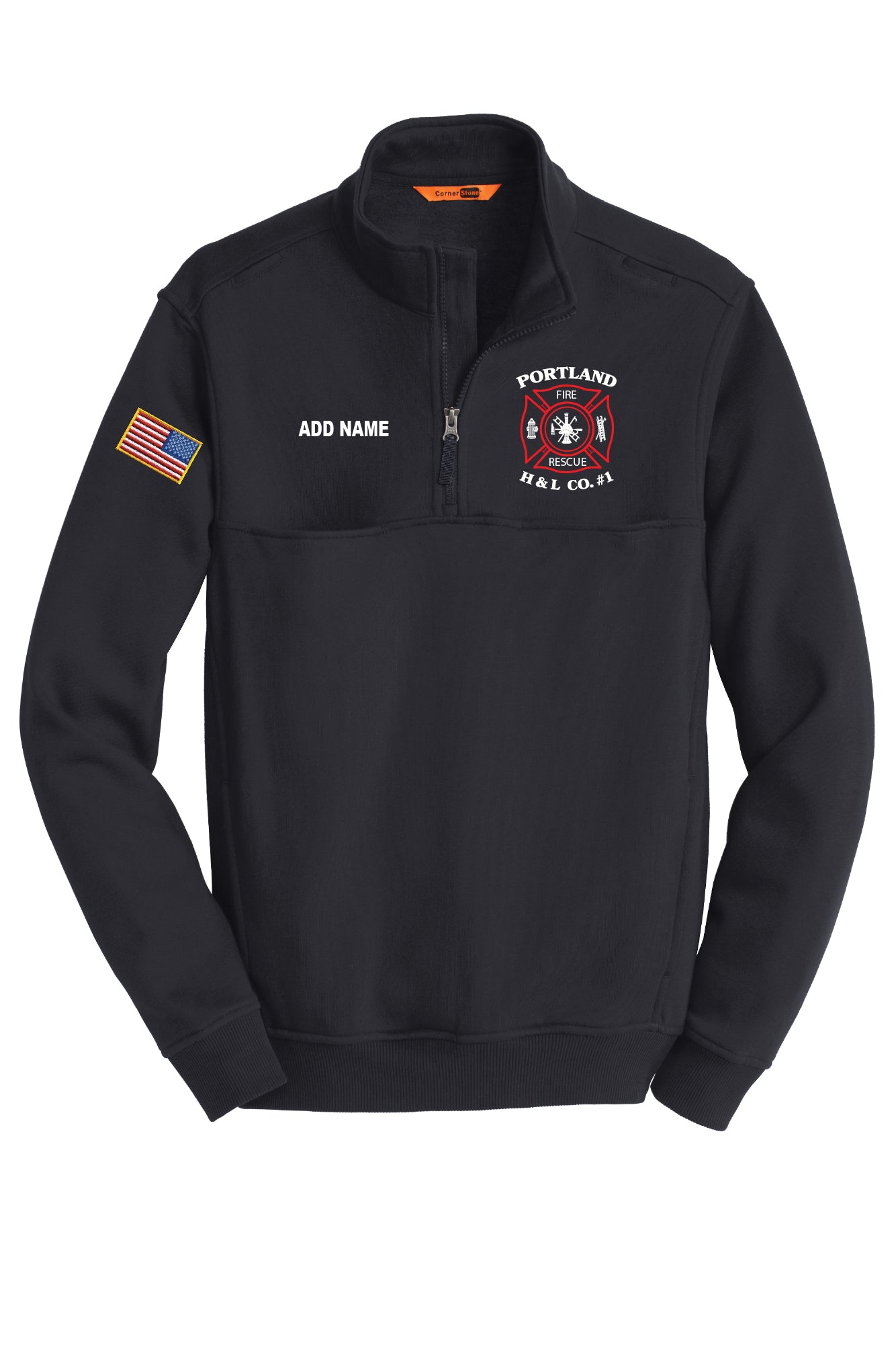 Portland Hook & Ladder 1/2 Zip Job Shirt