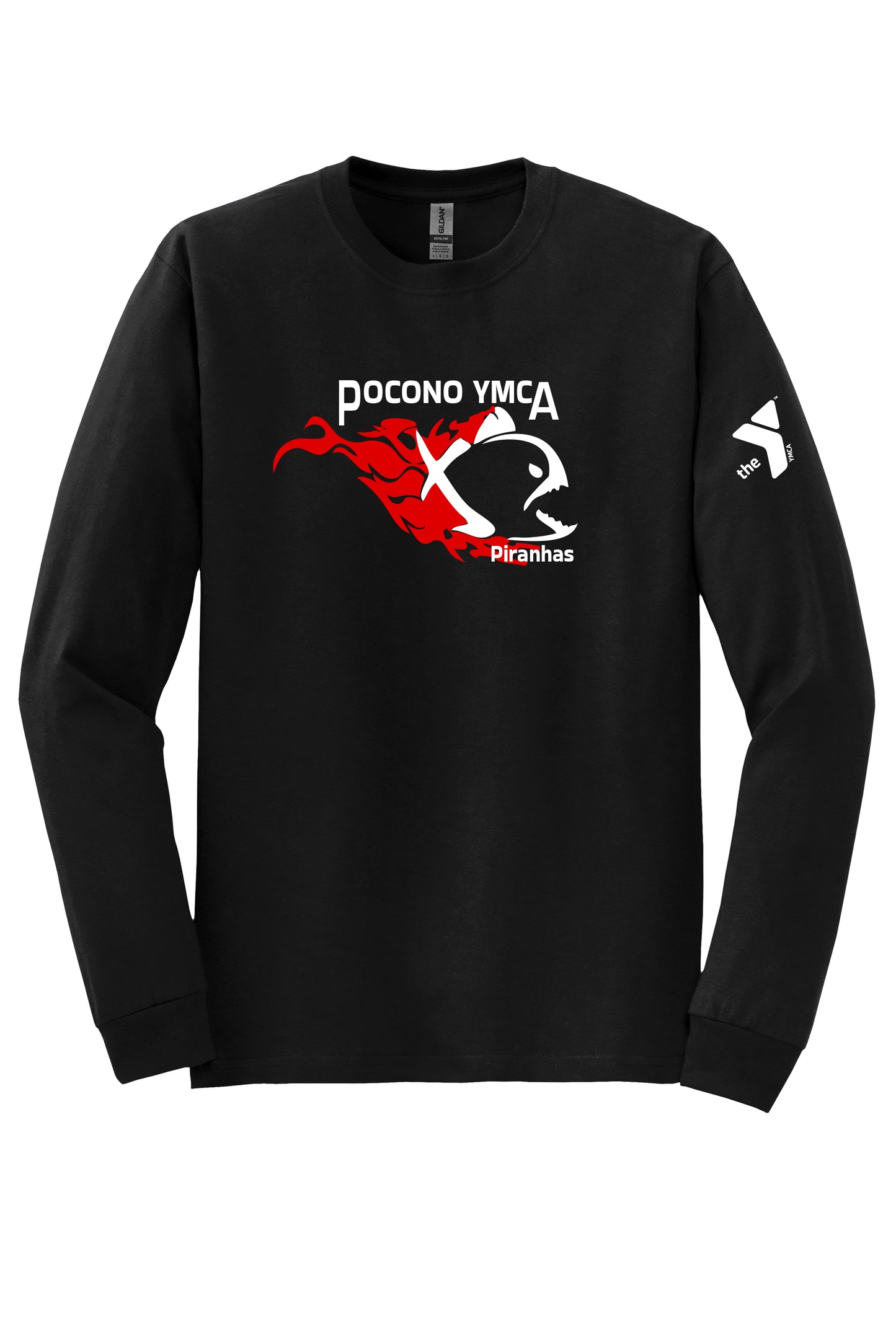 Pocono YMCA Piranhas Long Sleeve T-Shirt