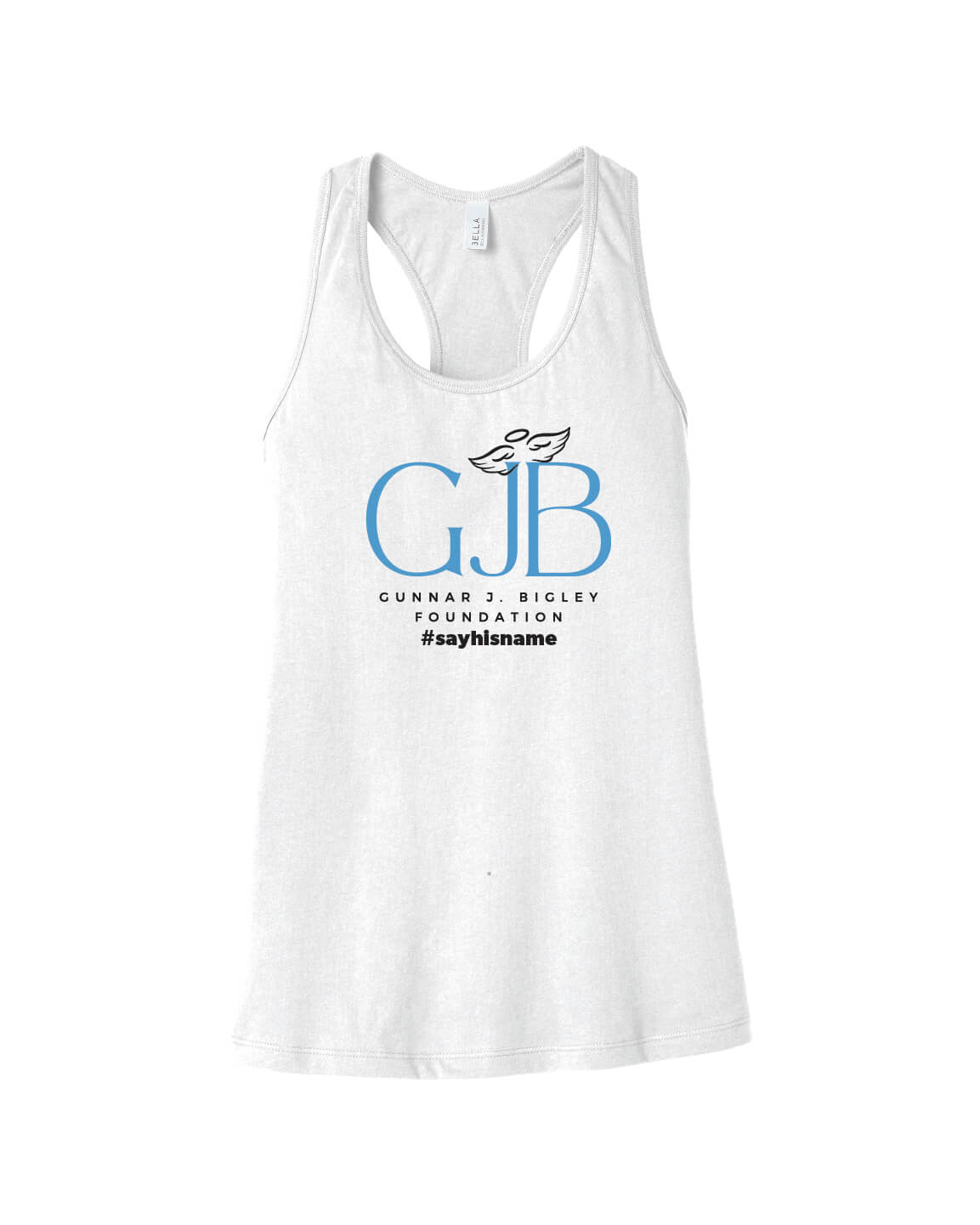 Racerback Tank - Word Art II white front