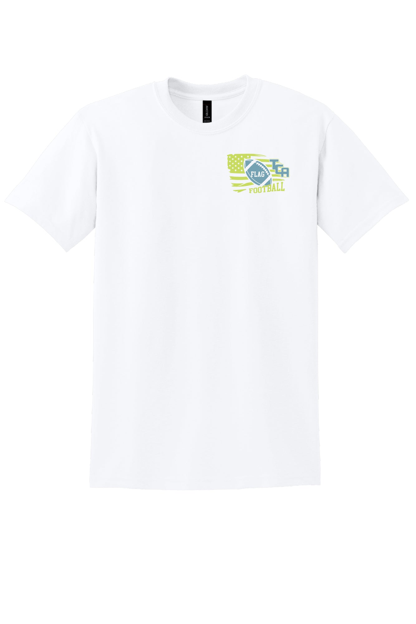 Boys Football Flag Back Short Sleeve T-Shirt (Adult)