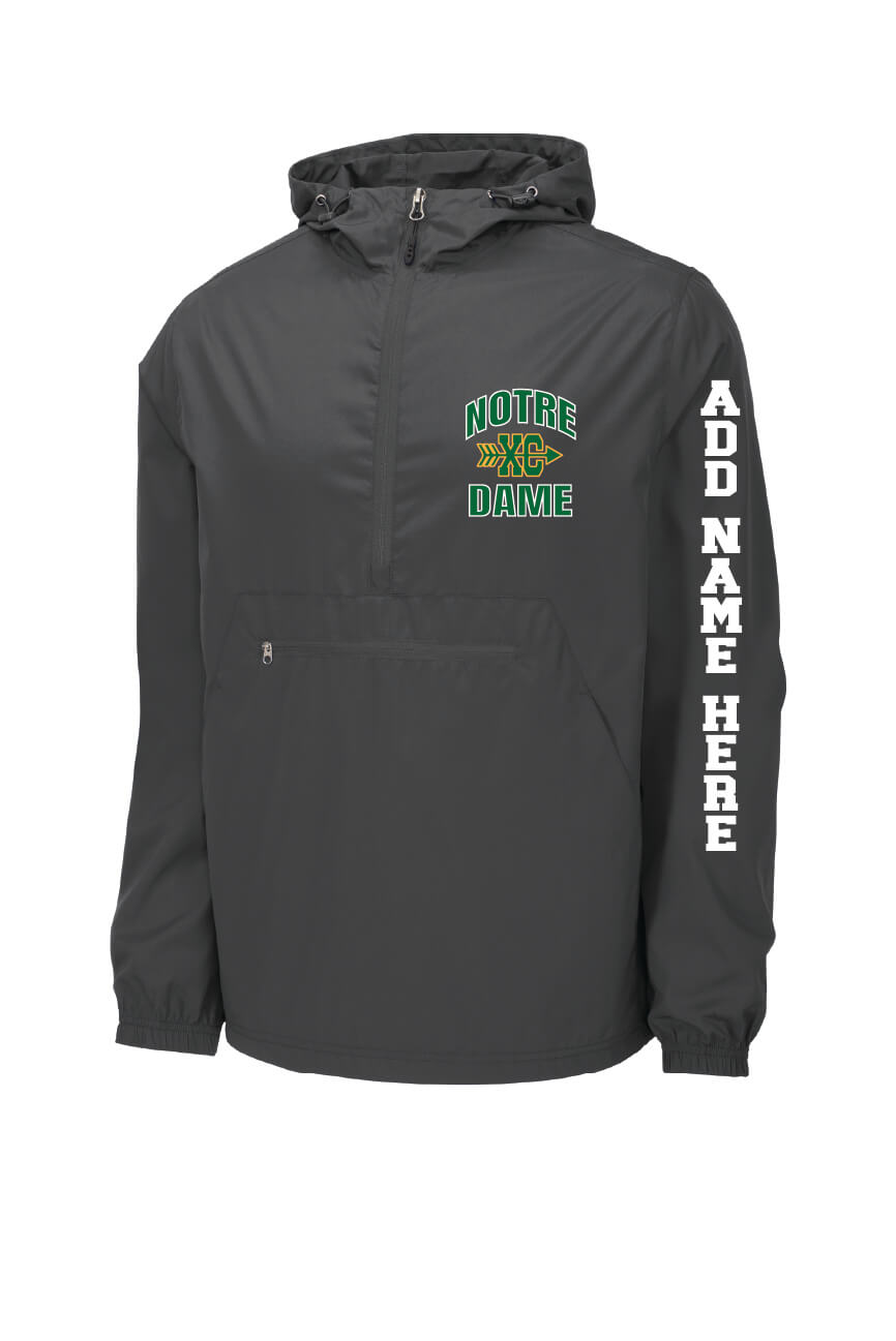 Spartans XC Sport Tek Packable Windbreaker gray
