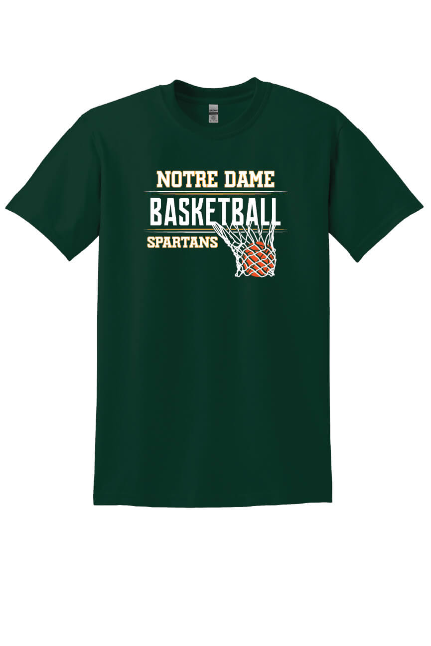 Notre Dame Basketball Short Sleeve T-Shirt green-front