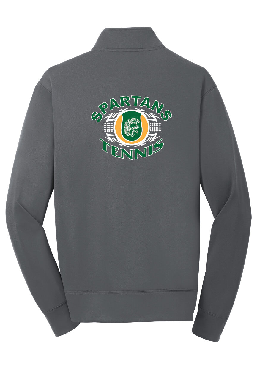 Spartans Fleece Full-Zip Jacket (Unisex) back-gray