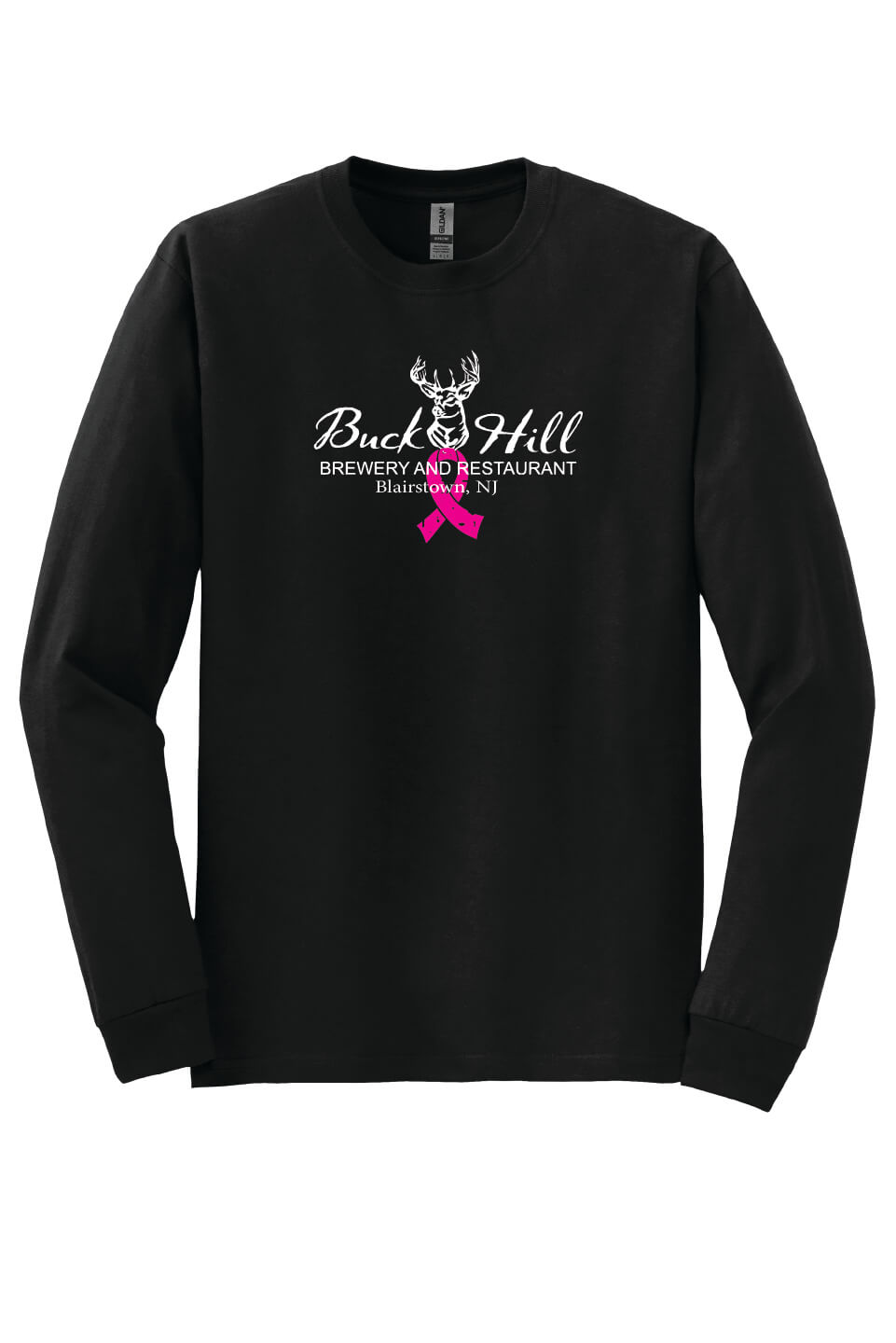 Fight Ribbon & Flag long sleeve shirt front