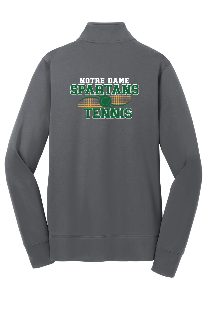 Notre Dame Spartans Fleece Full-Zip Jacket (Ladies) back-gray