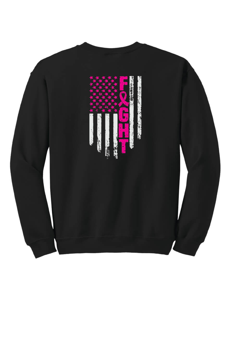 Fight Ribbon & Flag crewneck sweatshirt back
