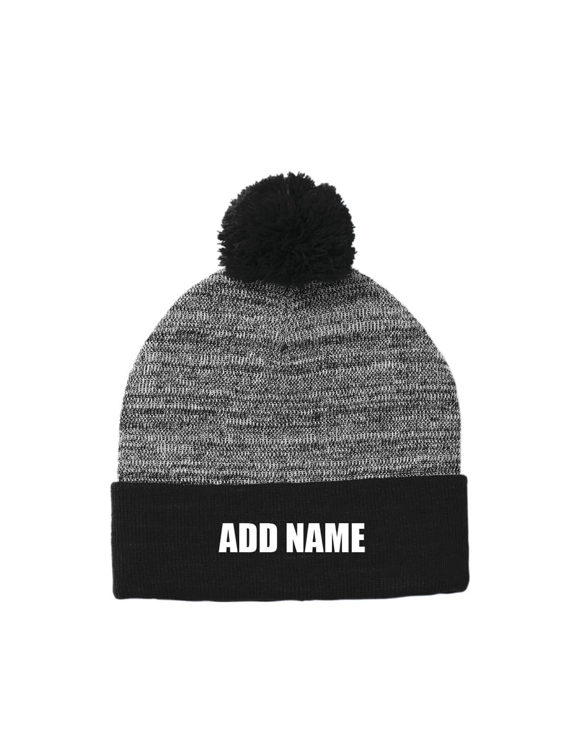 Pom Pom Beanie black/gray back