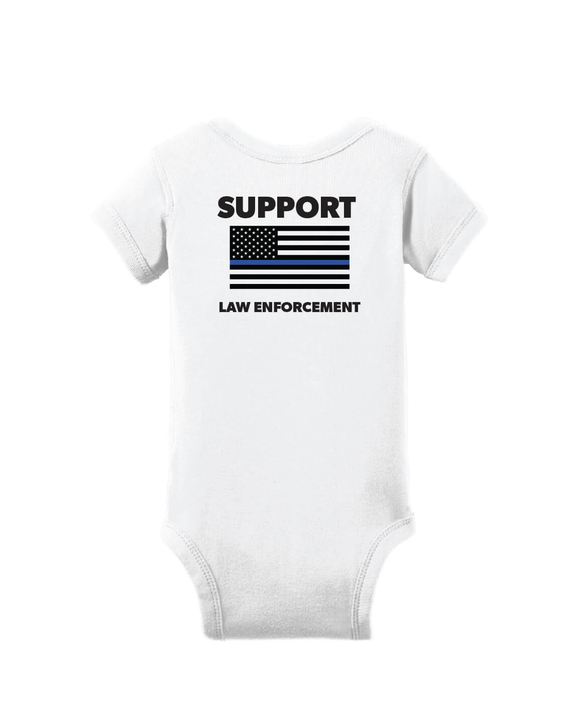 Short Sleeve Onesie - Word Art I back white