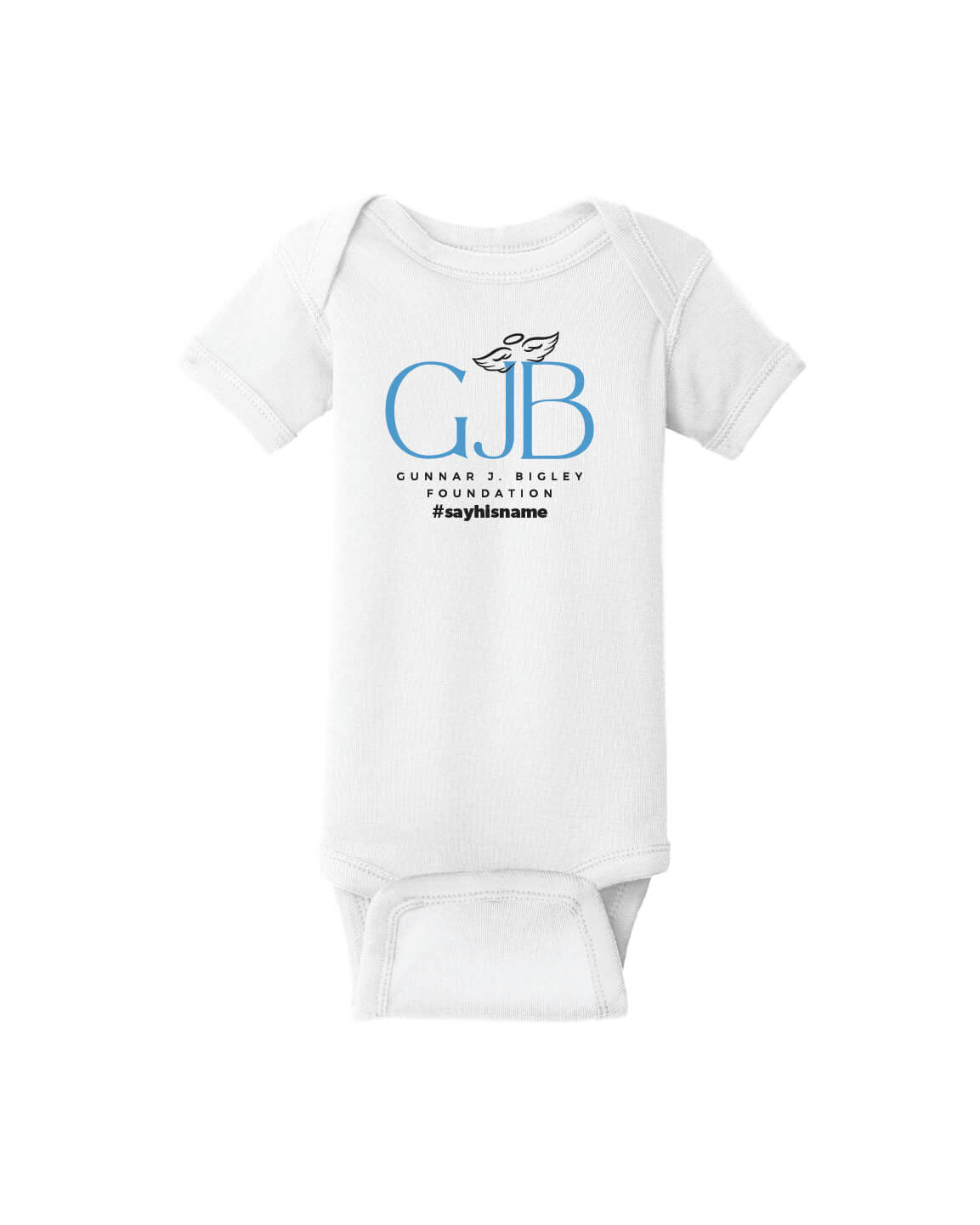 Short Sleeve Onesie - Word Art II front white