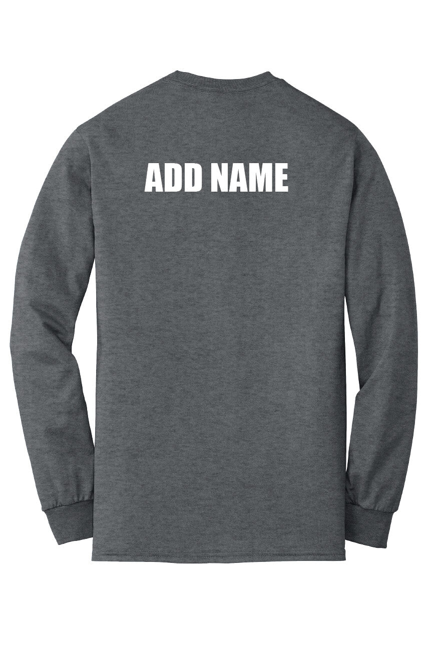 Notre Dame Softball Long Sleeve T-Shirt gray, back