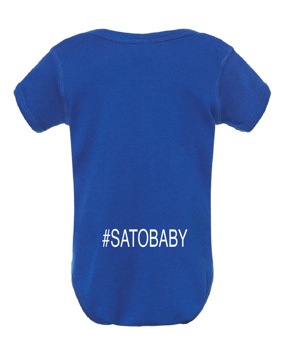 Short Sleeve Onesie back blue