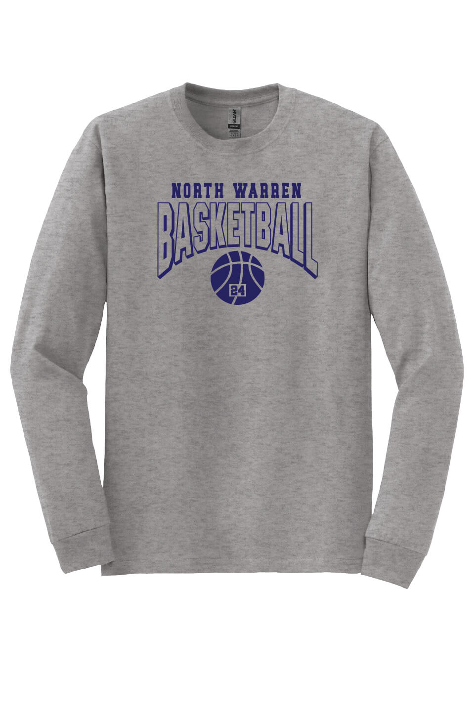 Basketball Long Sleeve T-Shirt gray