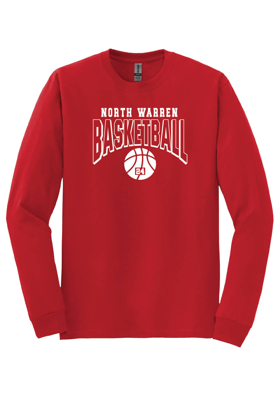Basketball Long Sleeve T-Shirt red