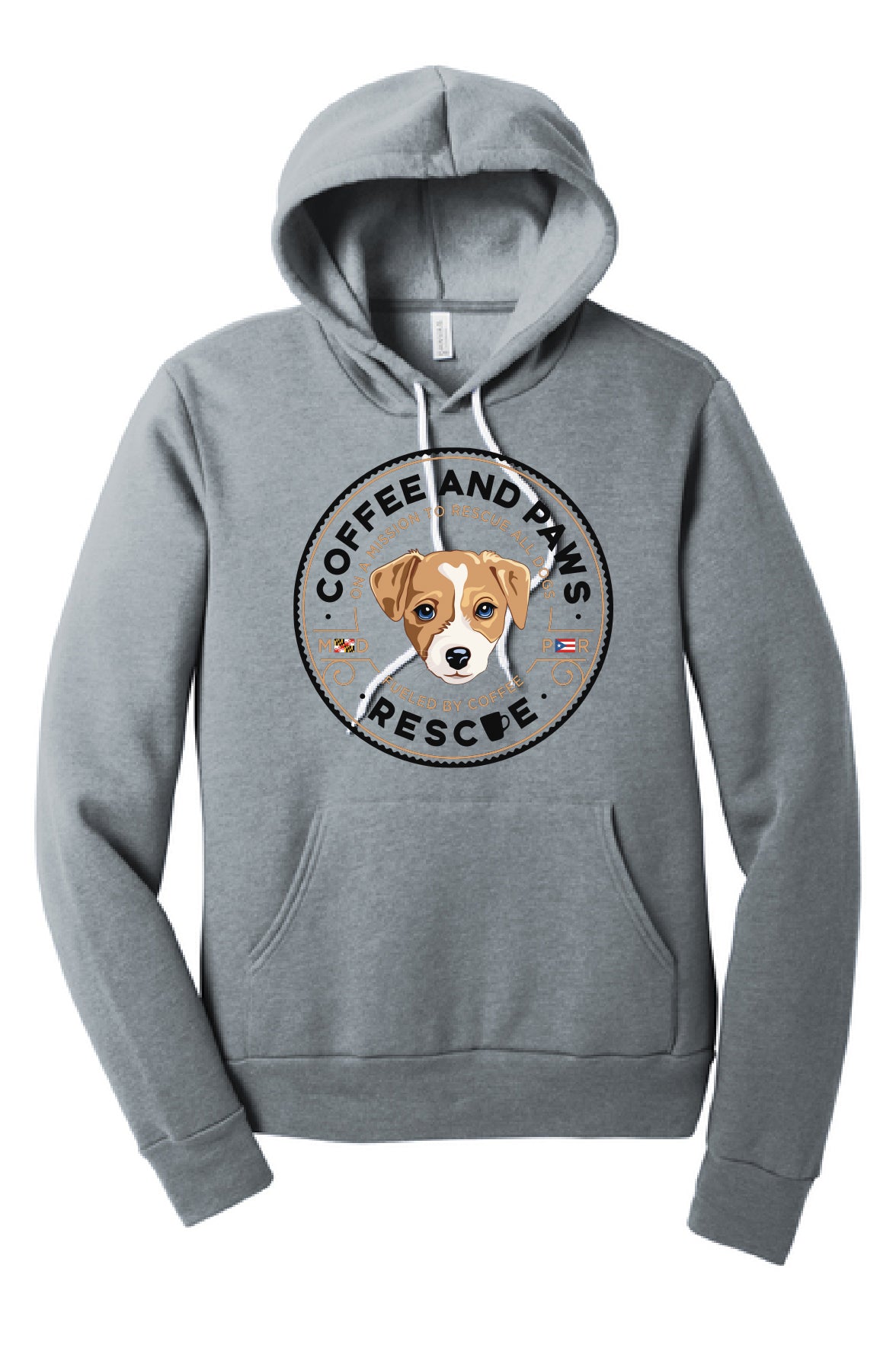 Coffee and Paws Bella Canvas Hoodie