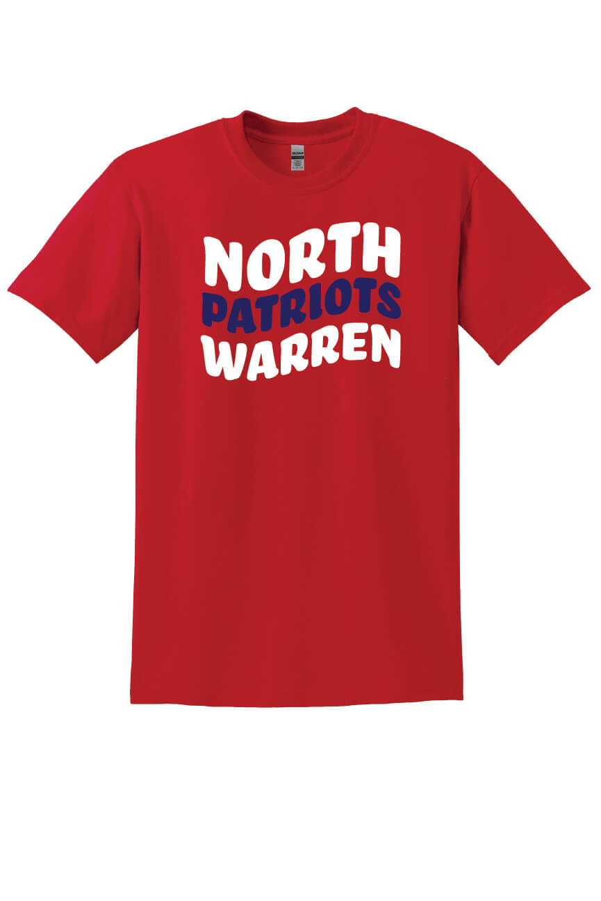 North Warren Patriots II Short Sleeve T-Shirt red