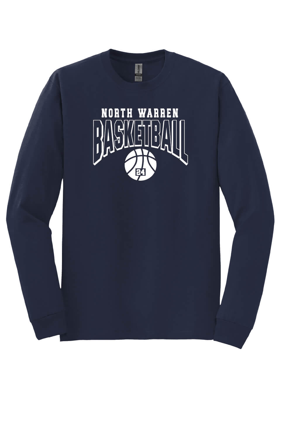 Basketball Long Sleeve T-Shirt (Youth) navy