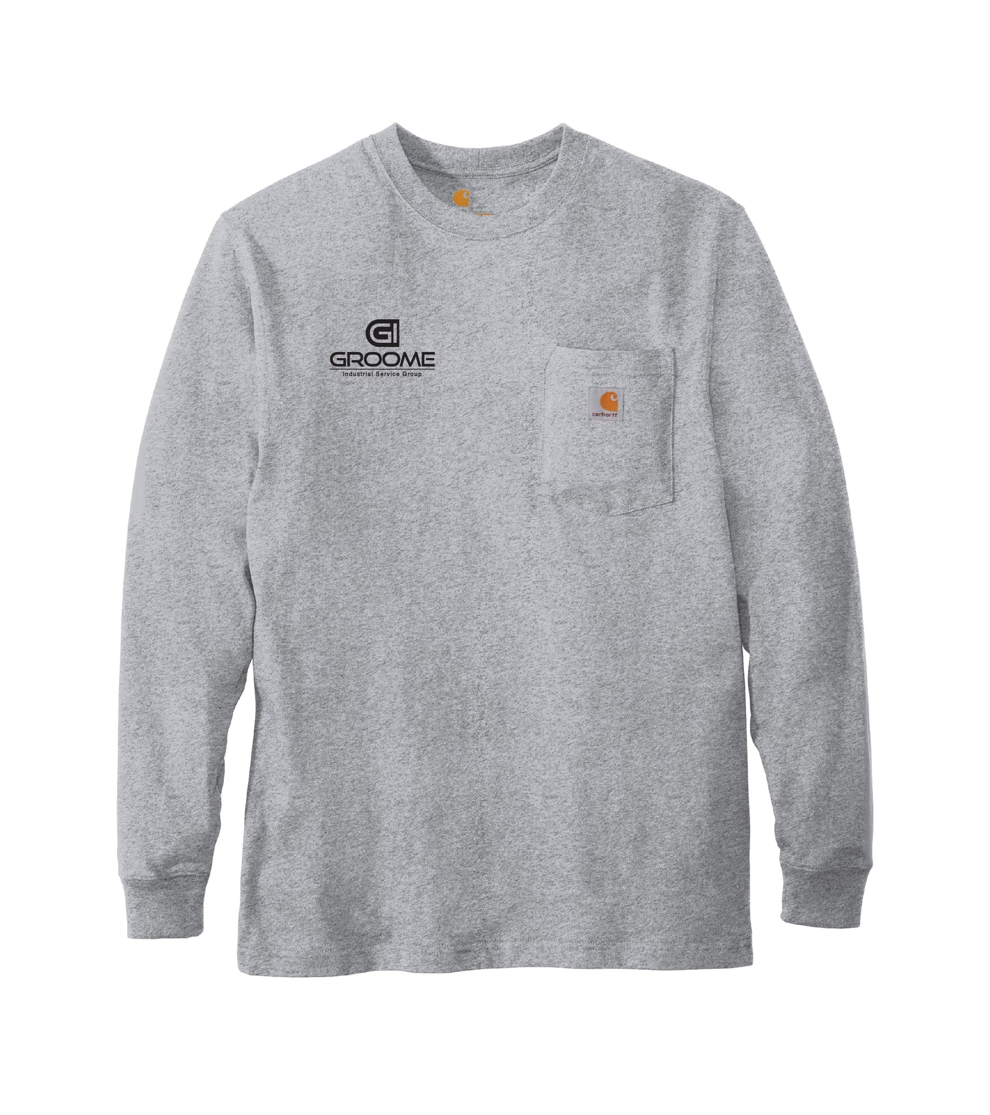 Carhartt ® Workwear Pocket Long Sleeve T-Shirt with Small Logo on Front with Flag on Back