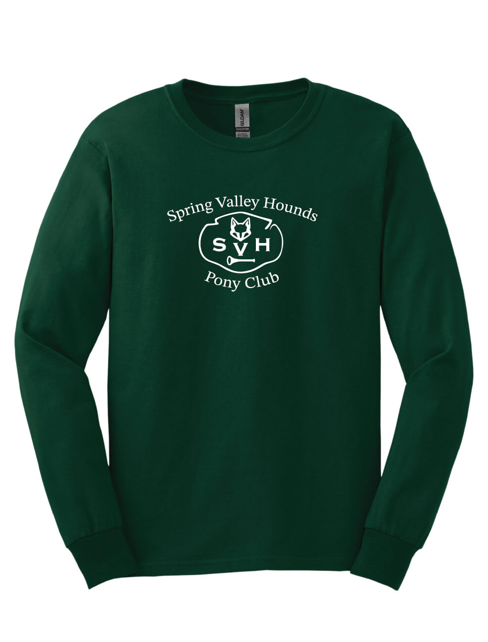 Spring Valley Pony Long Sleeve T-Shirt (Gildan, Adult) green