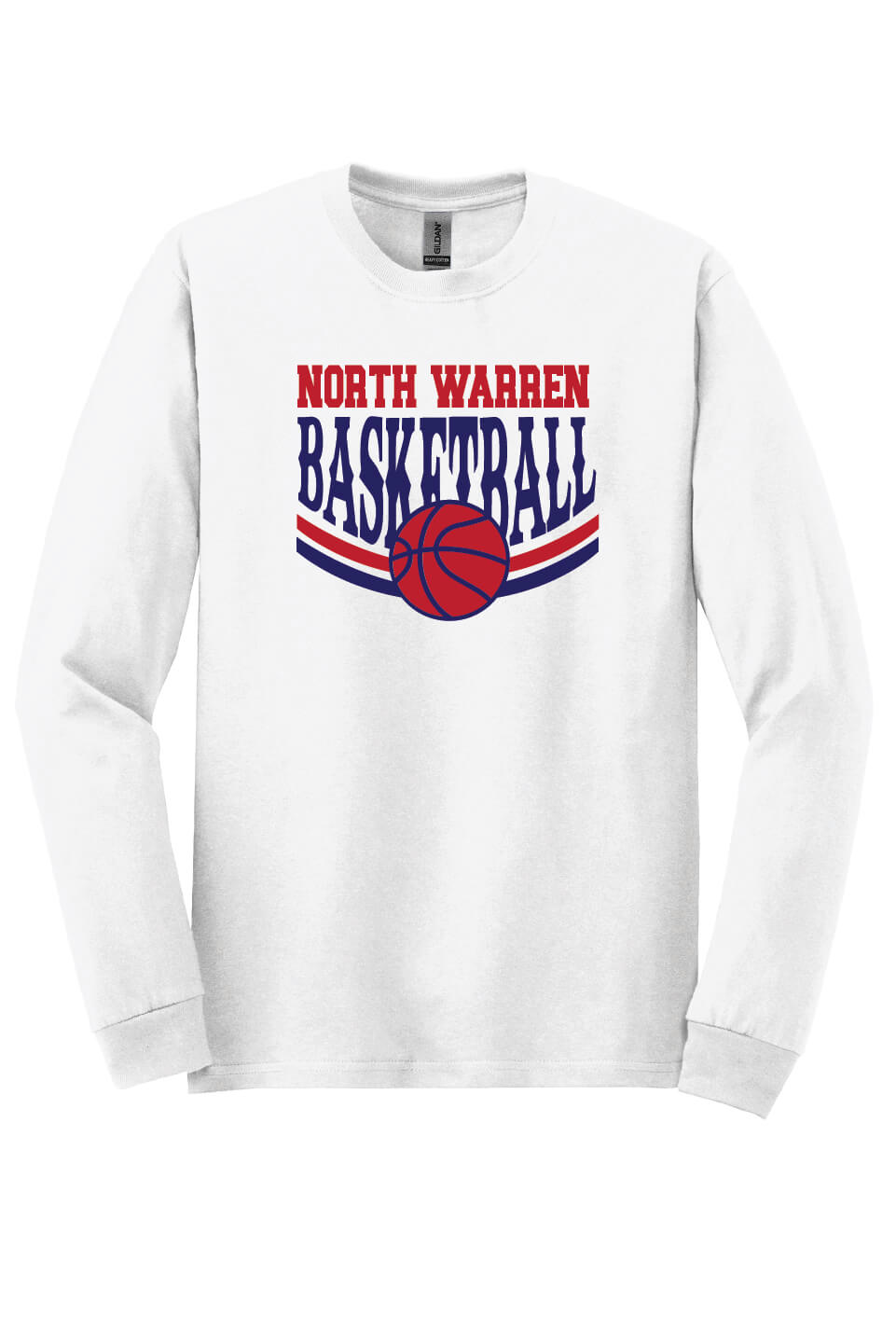 NW Basketball Long Sleeve T-Shirt (Youth) white