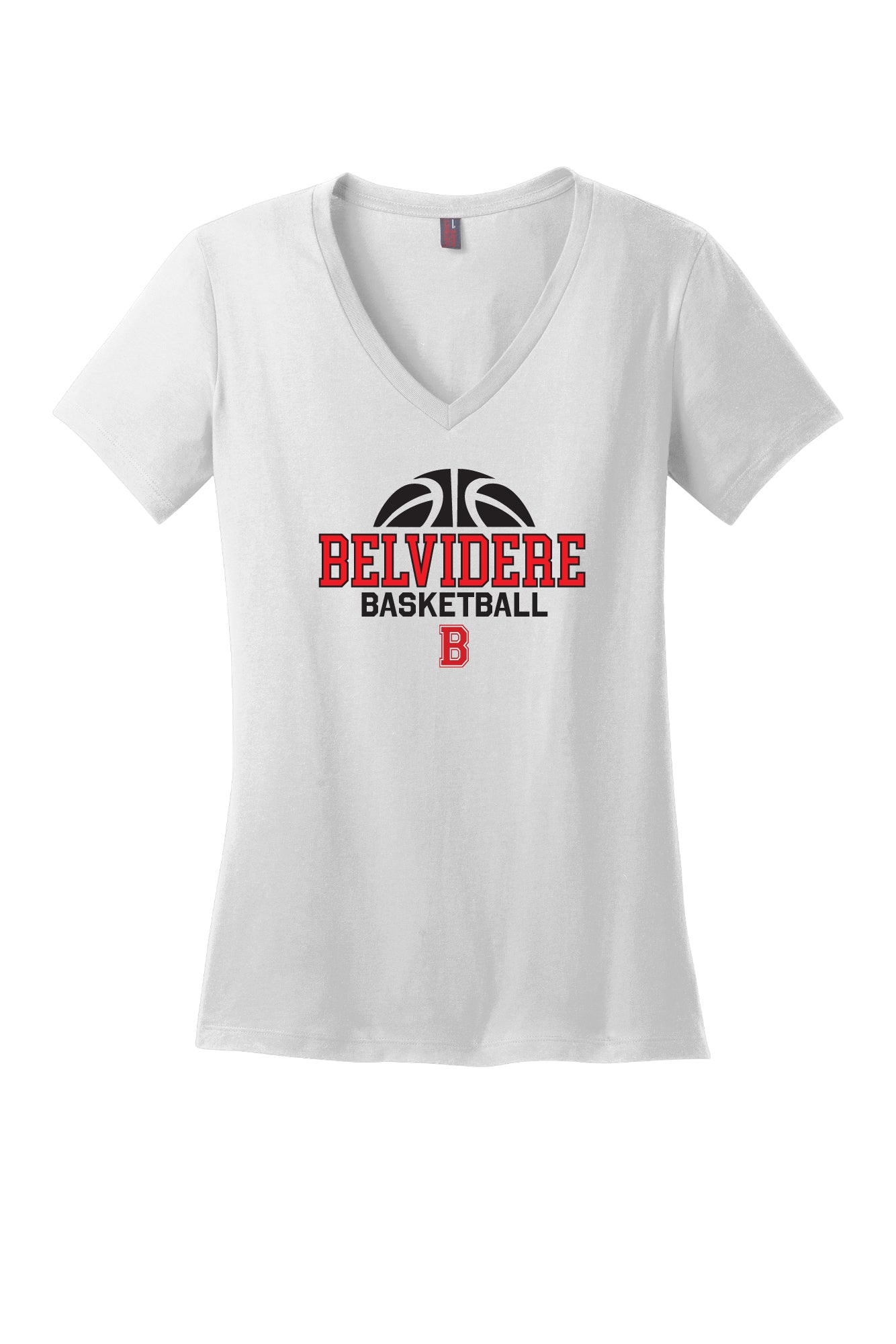Belvidere Basketball V-Neck Short Sleeve T-Shirt (Ladies)