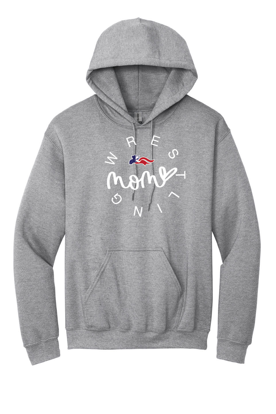 Wrestling Mom Hoodie gray