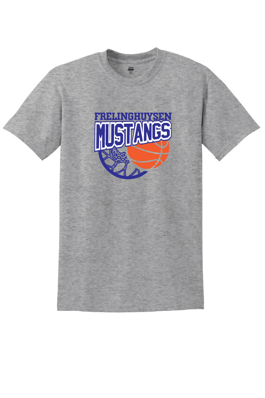 Frelinghuysen Mustangs Short Sleeve T-Shirt (Youth) gray