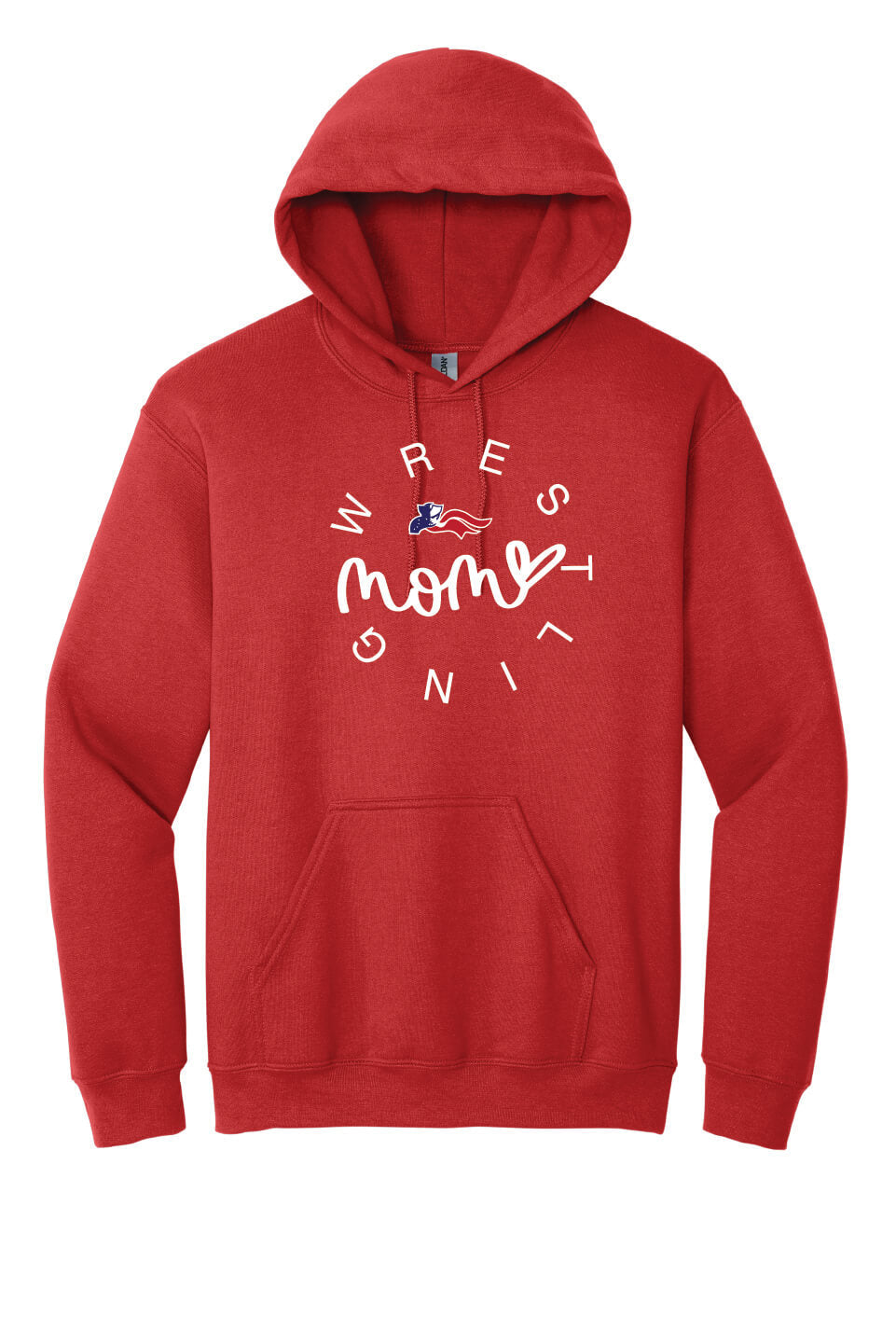 Wrestling Mom Hoodie red