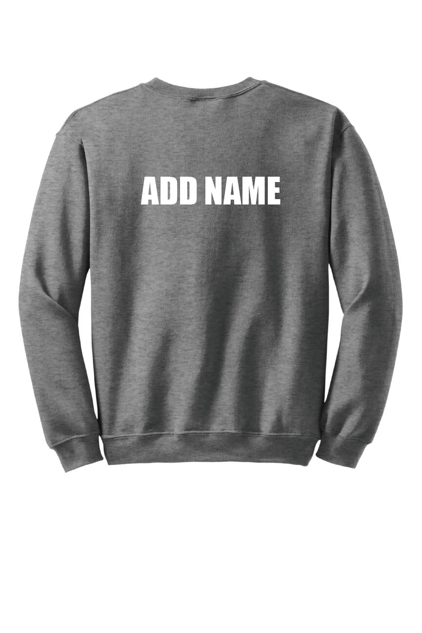 Notre Dame Softball Crewneck Sweatshirt gray back