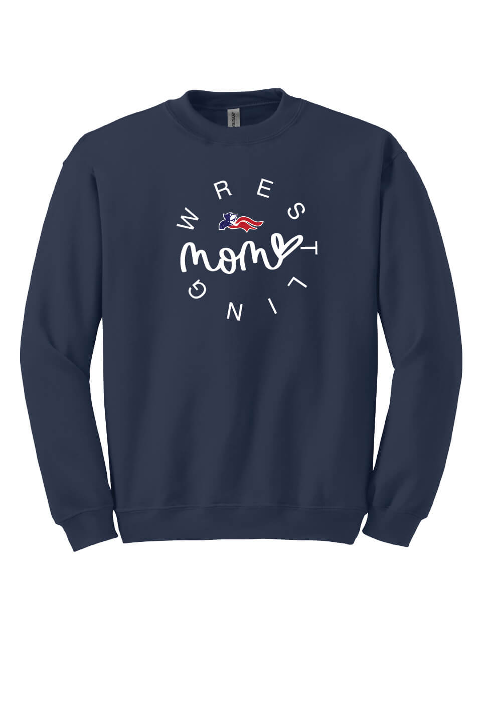 Wrestling Mom Crewneck Sweatshirt navy