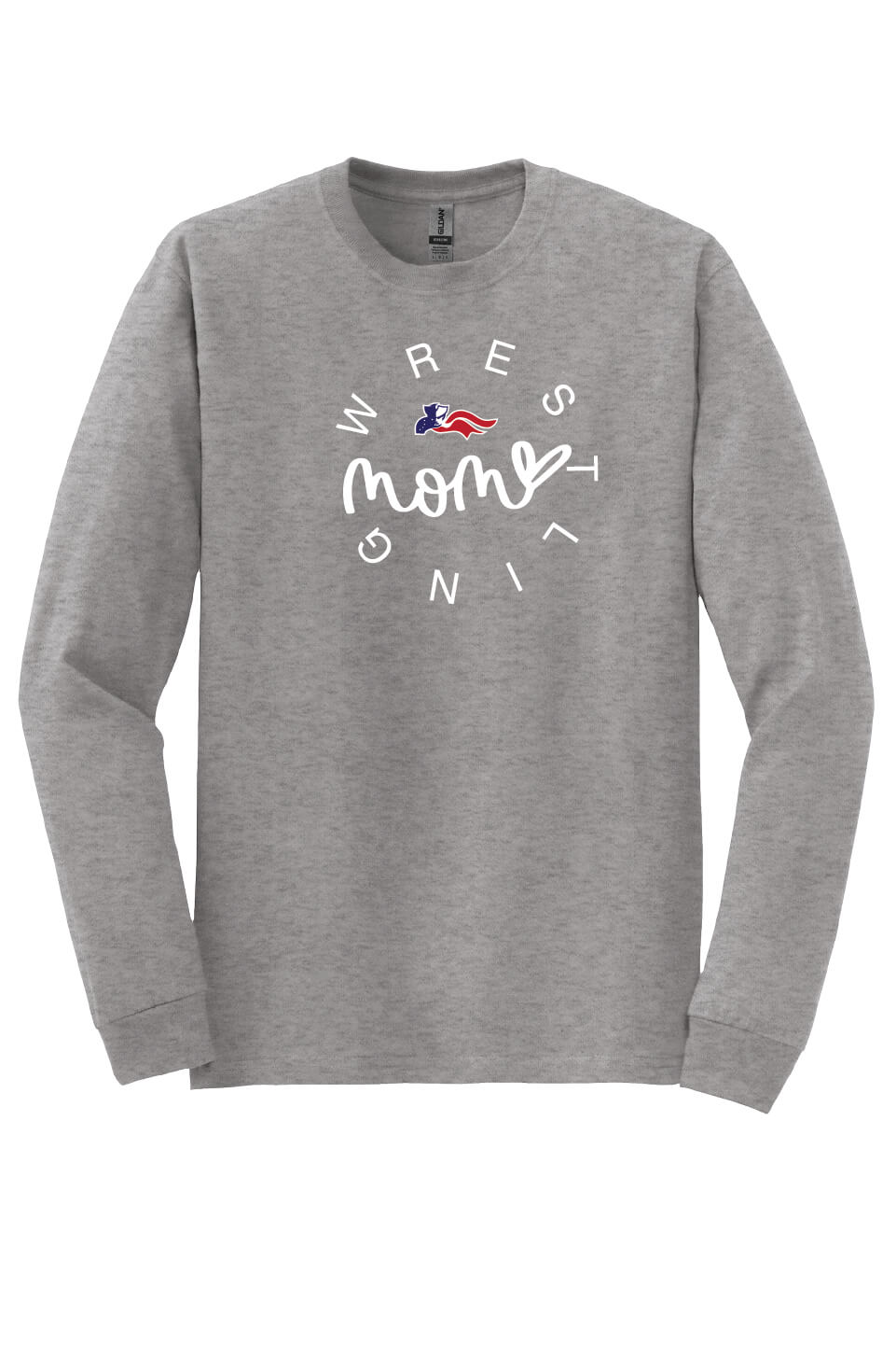 Wrestling Mom Long Sleeve T-Shirt gray