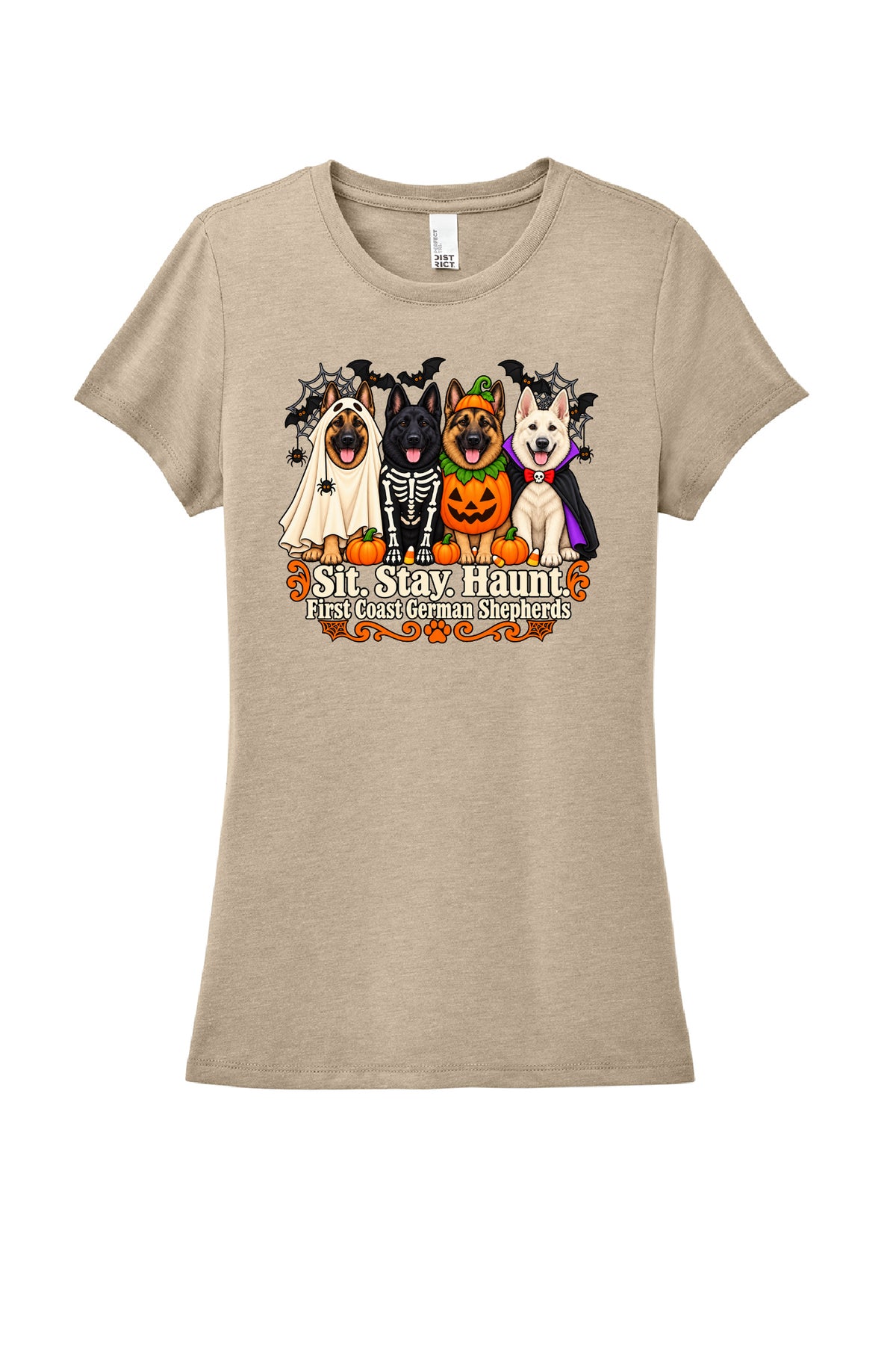 Sit. Stay. Haunt Ladies Cut Short Sleeve T-Shirt