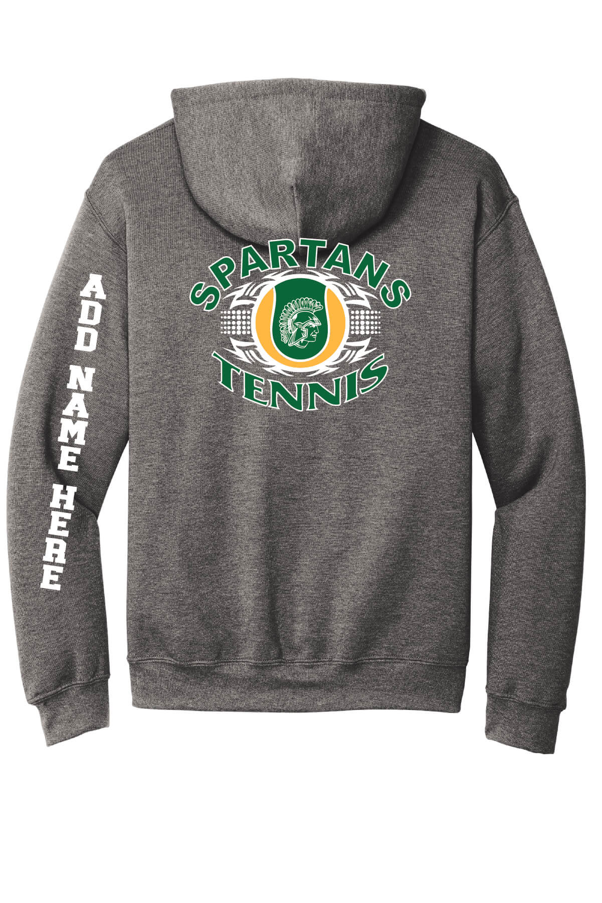 Spartans Tennis Hoodie back-gray