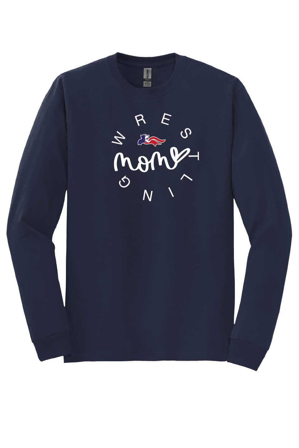 Wrestling Mom Long Sleeve T-Shirt navy