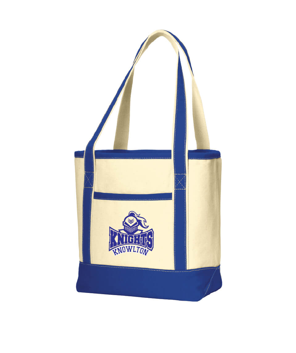 Canvas Boat Tote Knowlton Knights