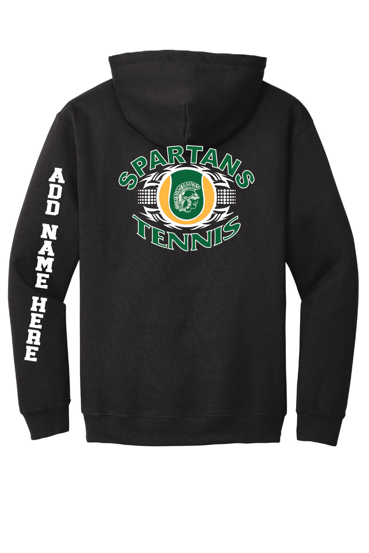 Spartans Tennis Hoodie back-black