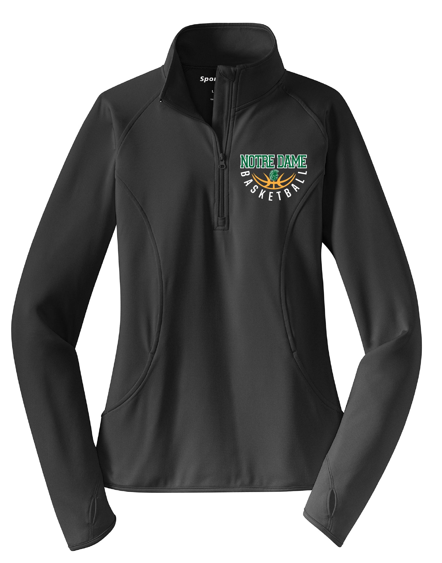 Notre Dame Basketball Ladies Sport Tek 1/4 Zip Pullover
