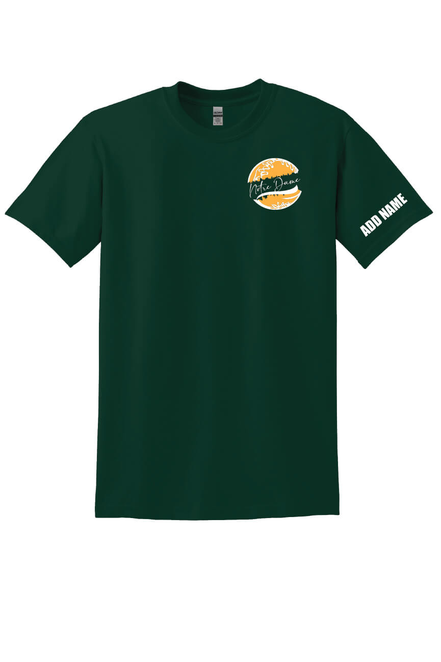 Spartans Softball Short Sleeve T-Shirt (Youth) green, front