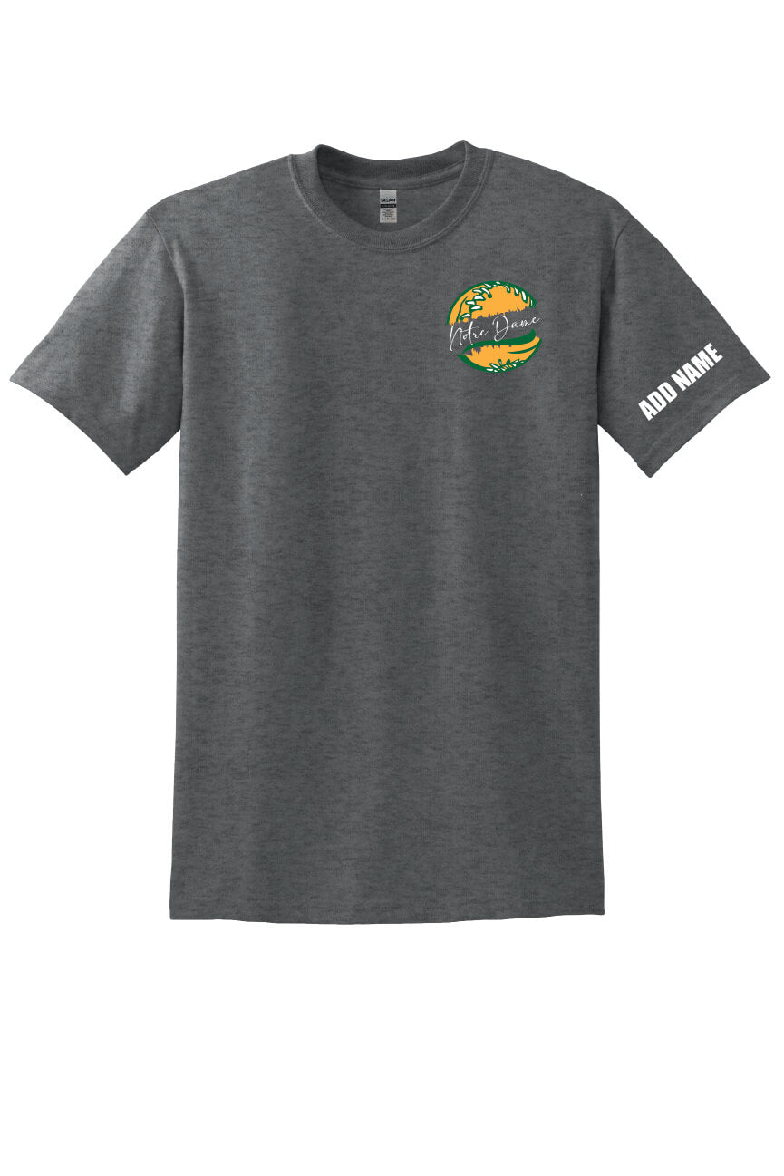Spartans Softball Short Sleeve T-Shirt (Youth) gray, front
