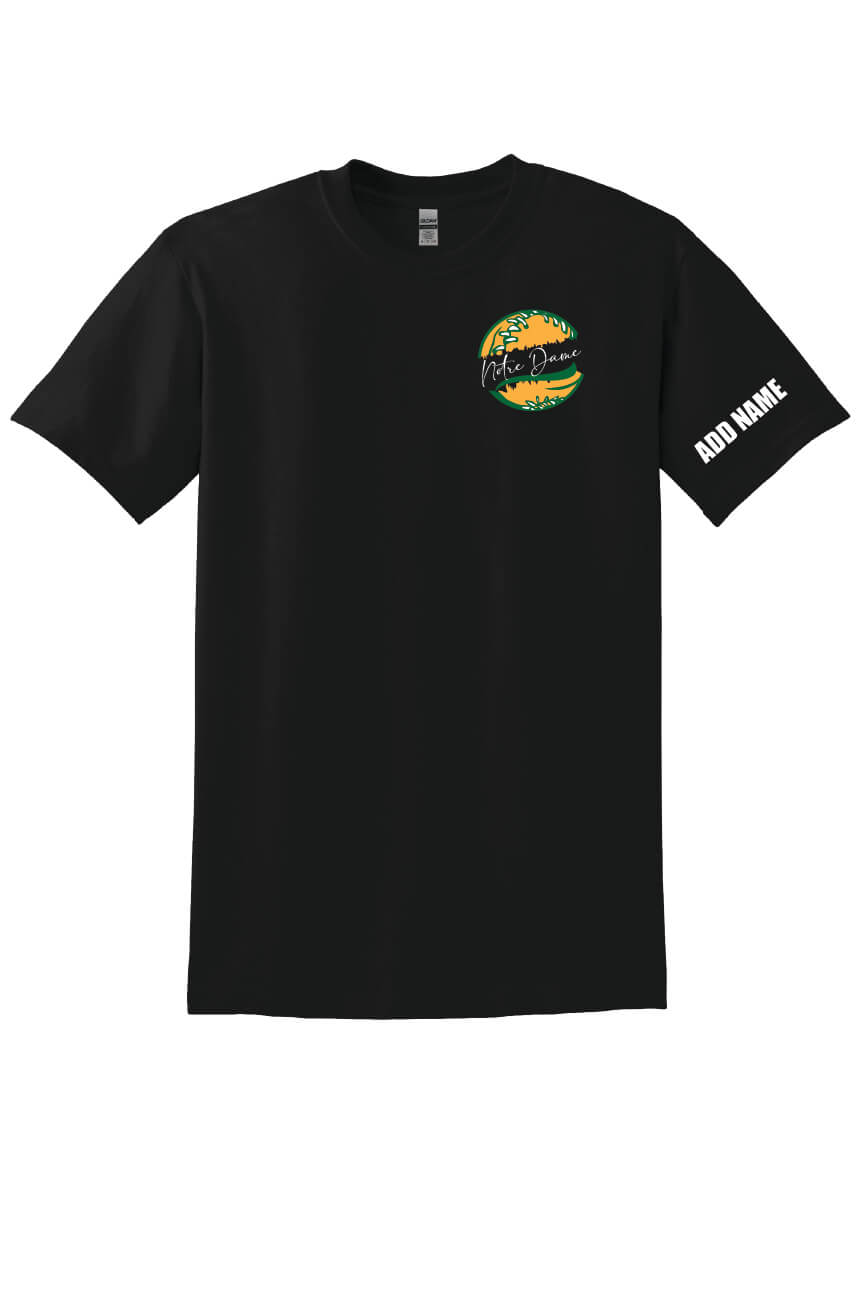 Spartans Softball Short Sleeve T-Shirt (Youth) black, front