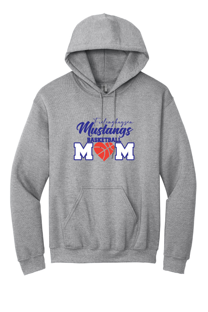 Mustangs Mom Hoodie gray