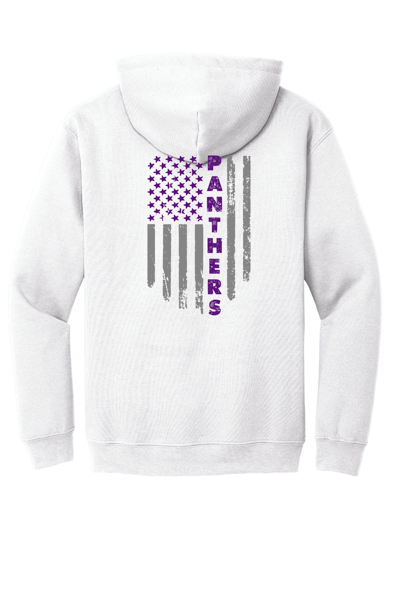 Adult Flag Back Hooded Sweatshirt
