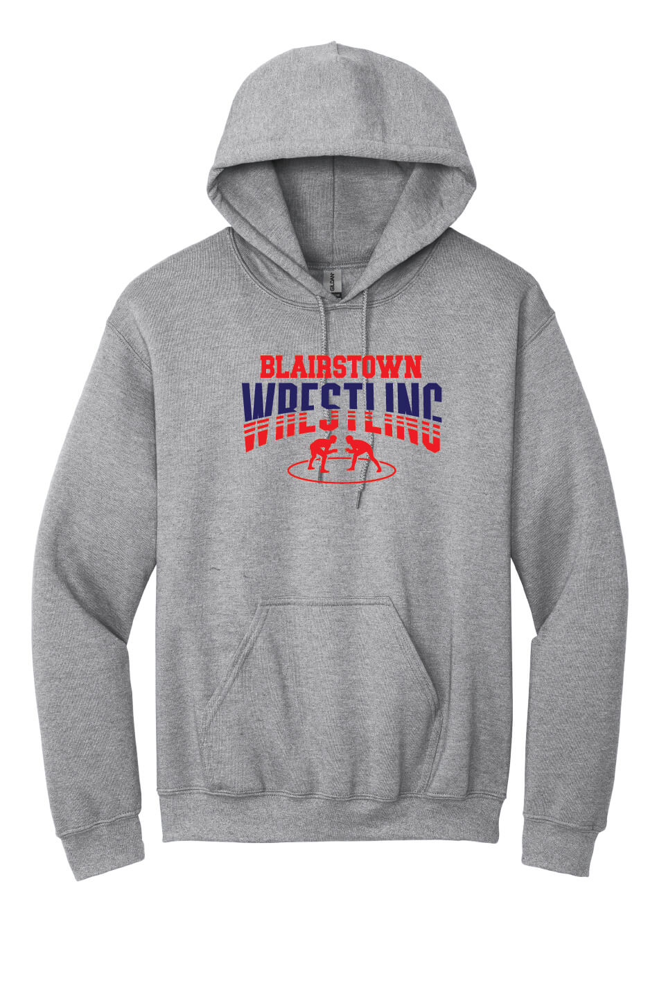 Blairstown Wrestling Hoodie gray