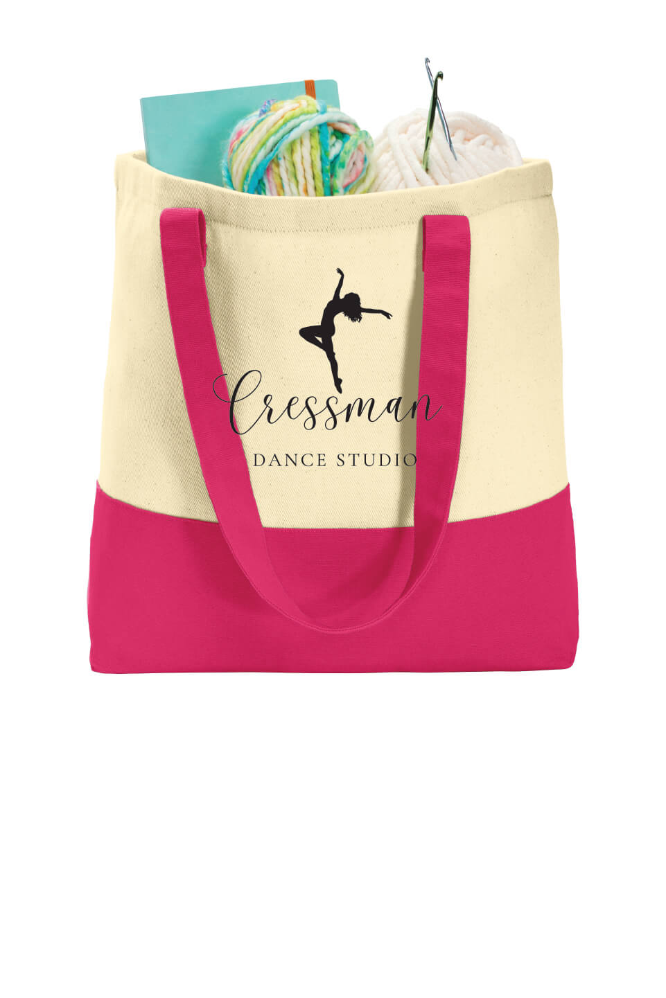Colorblock cotton tote