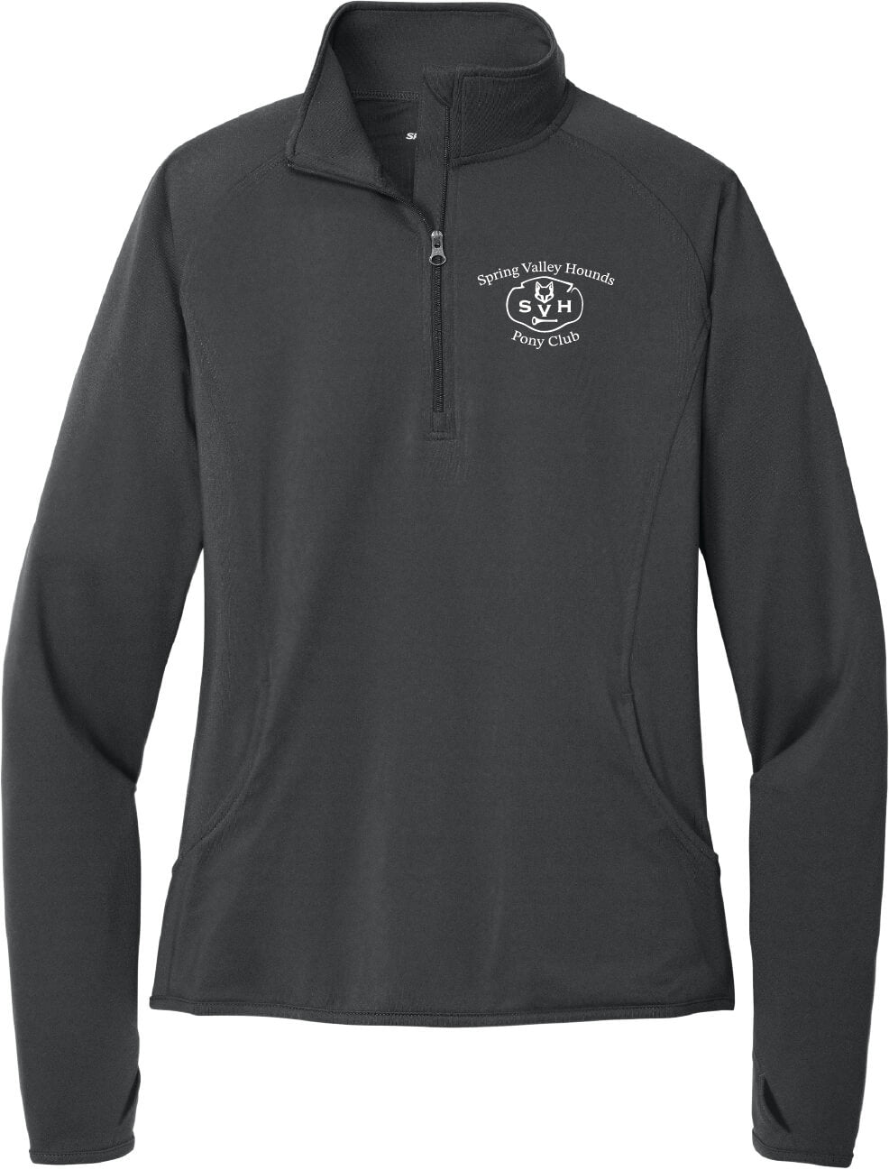Spring Valley Pony Zip Pullover (Ladies) gray