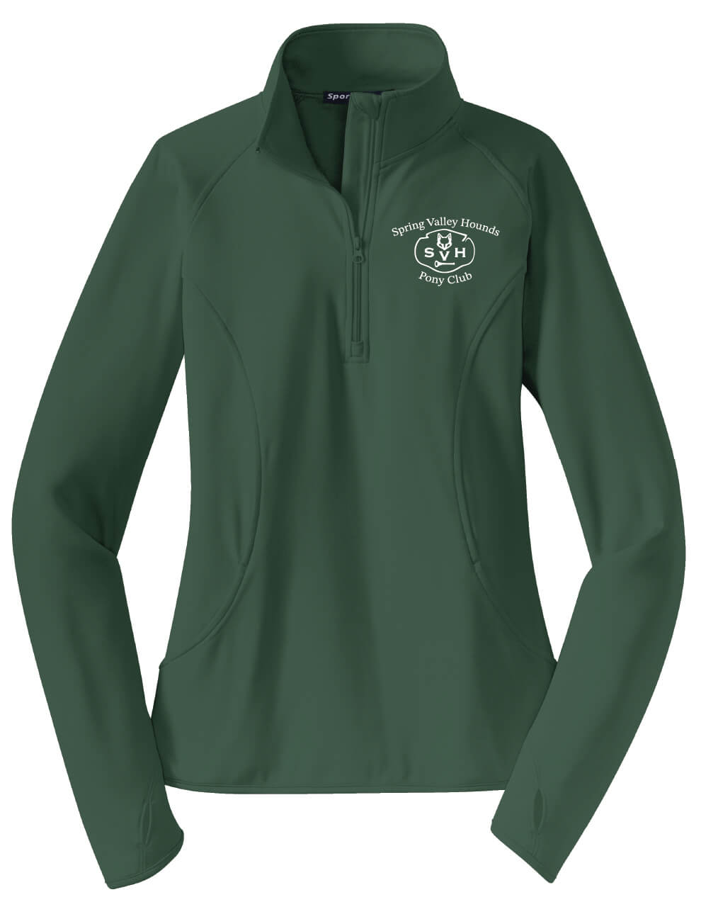 Spring Valley Pony Zip Pullover (Ladies) green