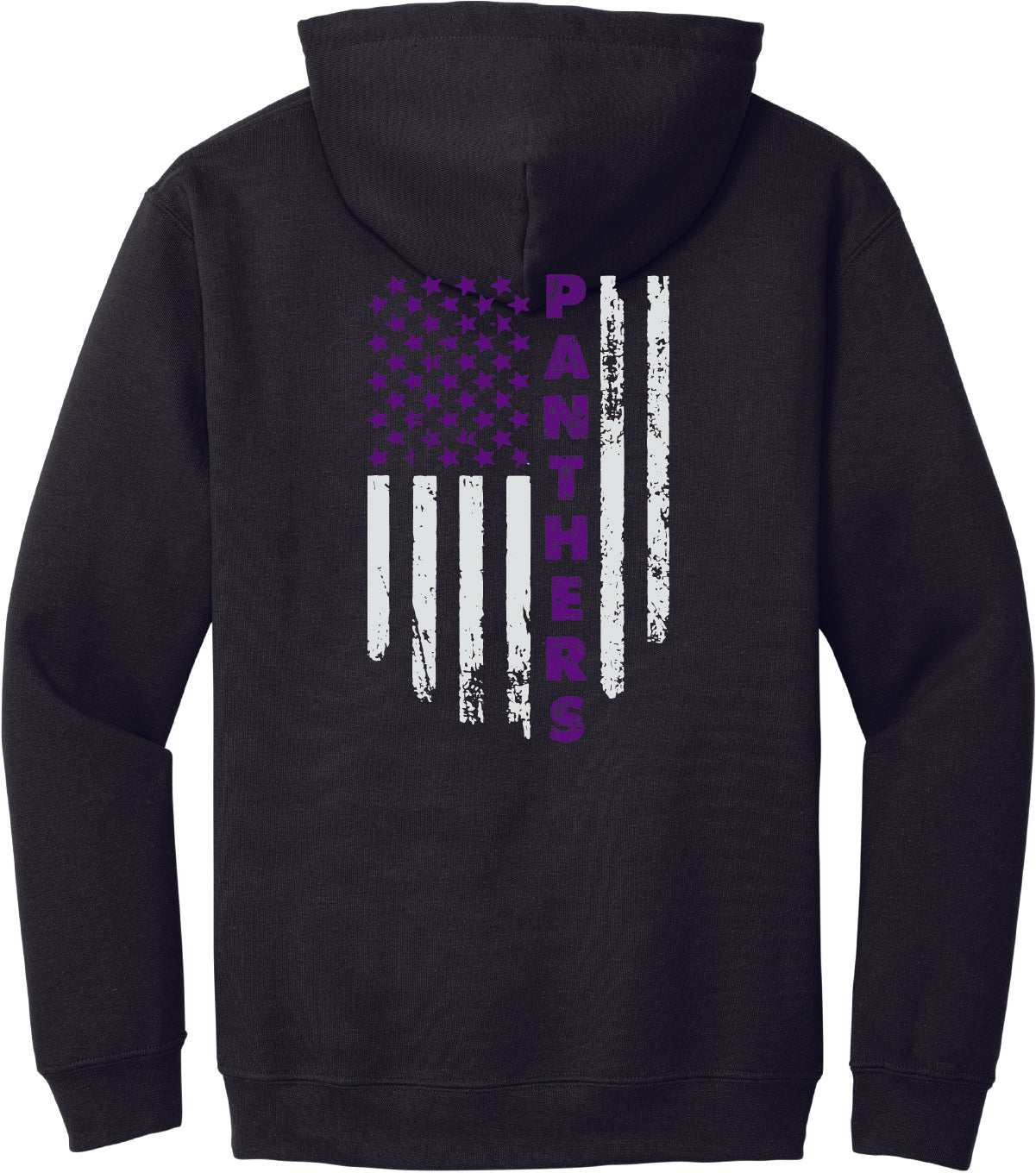 Adult Flag Back Hooded Sweatshirt