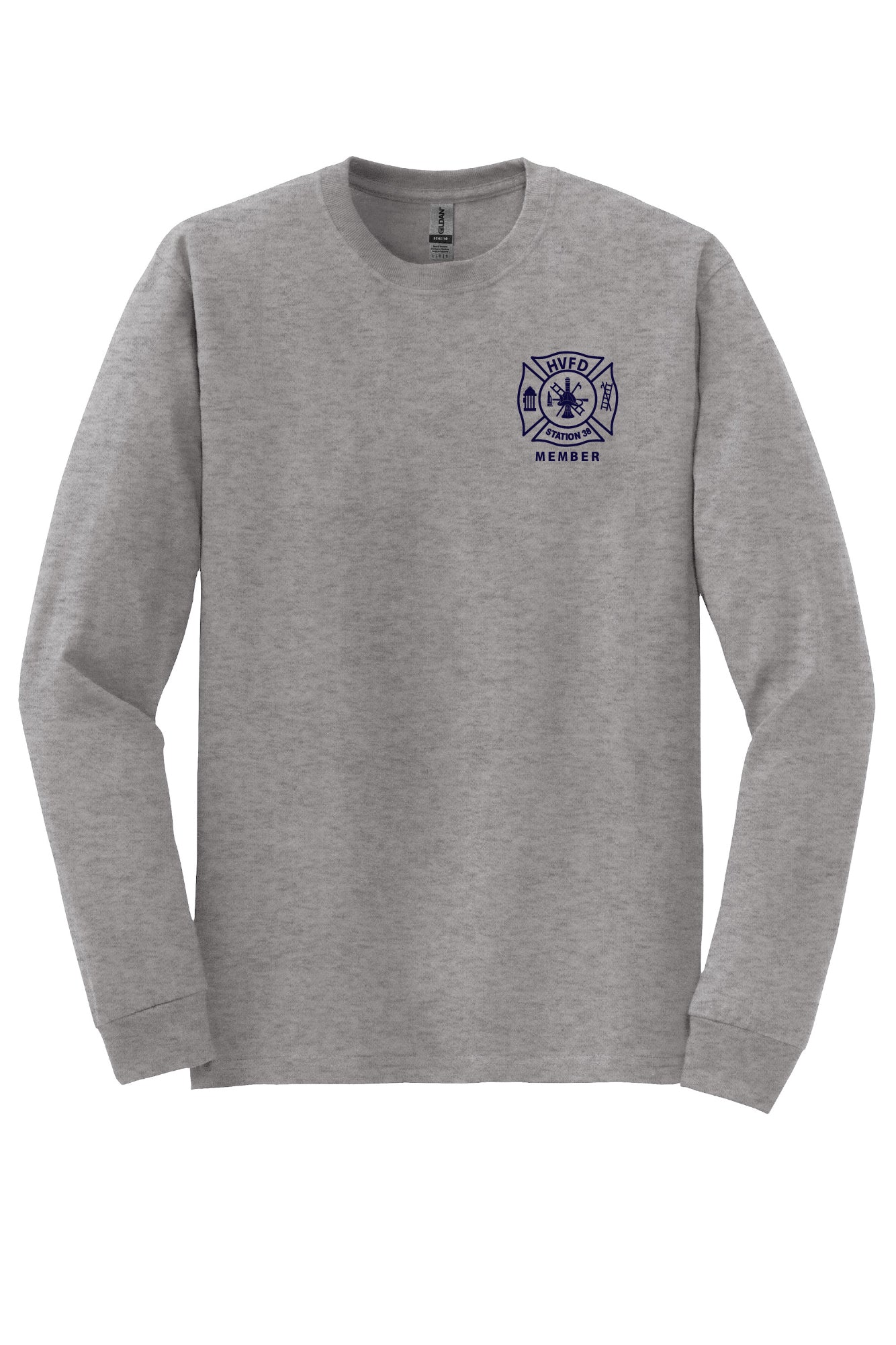 HVFD Fire Gildan Dry Blend Long Sleeve T-Shirt